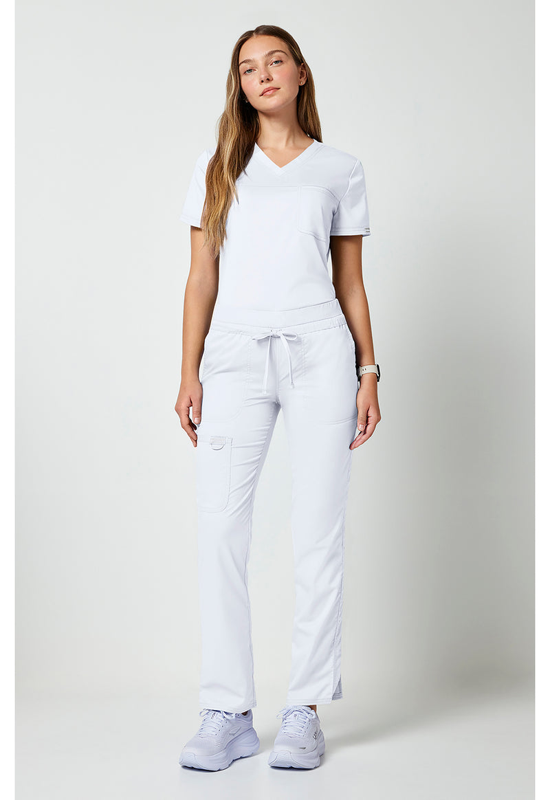 White - Cherokee Cherokee WW Revolution Women's Scrub Pants - Detail 1 View