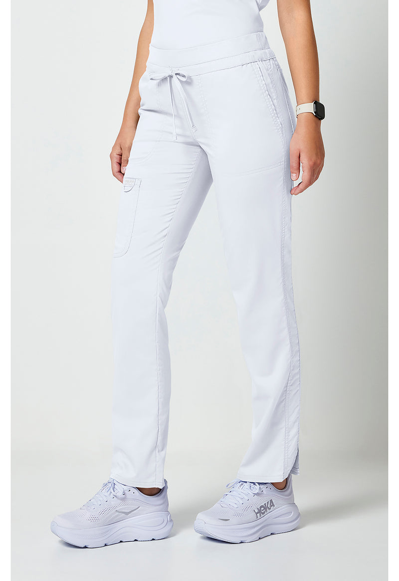 White - Cherokee Cherokee WW Revolution Women's Scrub Pants - Left Side View