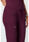 Wine - Cherokee Cherokee WW Revolution Women's Scrub Pants - Detail 3 View