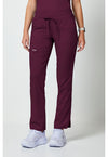 Wine - Cherokee Cherokee WW Revolution Women's Scrub Pants - Left Side View