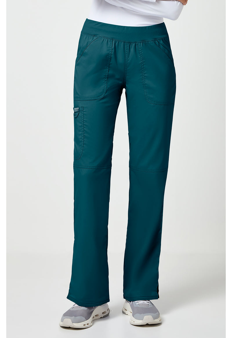 Caribbean Blue - Cherokee WW Revolution Women Scrub Pants - Front View