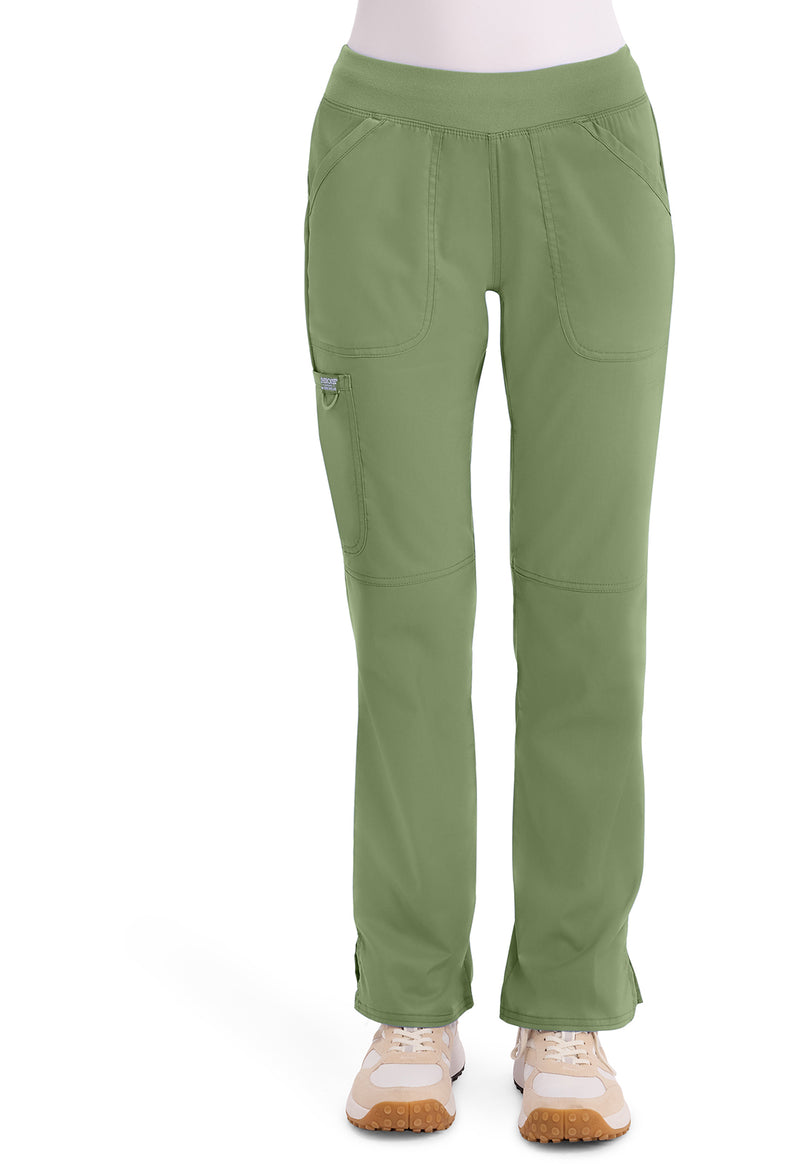 Celery Green - Cherokee WW Revolution Women Scrub Pants - Front View