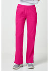 Electric Pink - Cherokee WW Revolution Women Scrub Pants - Front View