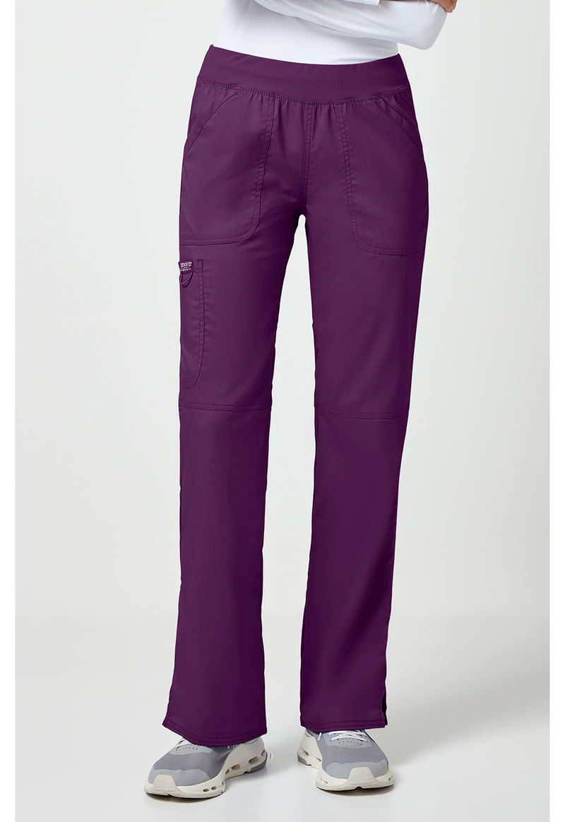 Eggplant - Cherokee WW Revolution Women Scrub Pants - Front View