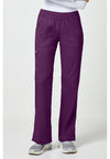 Eggplant - Cherokee WW Revolution Women Scrub Pants - Front View