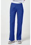 Galaxy Blue - Women's Mid Rise Straight Leg Pull-on Scrub Pants