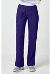Grape - Cherokee WW Revolution Women Scrub Pants - Front View