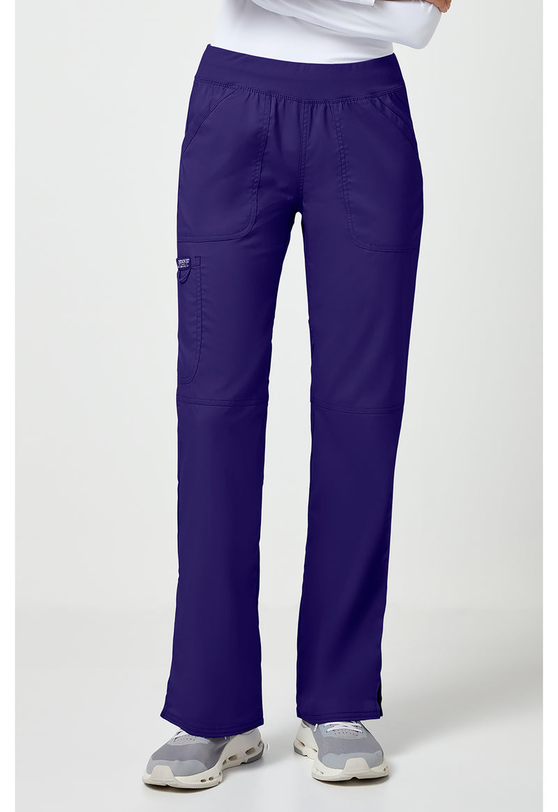 Grape - Cherokee WW Revolution Women Scrub Pants - Front View