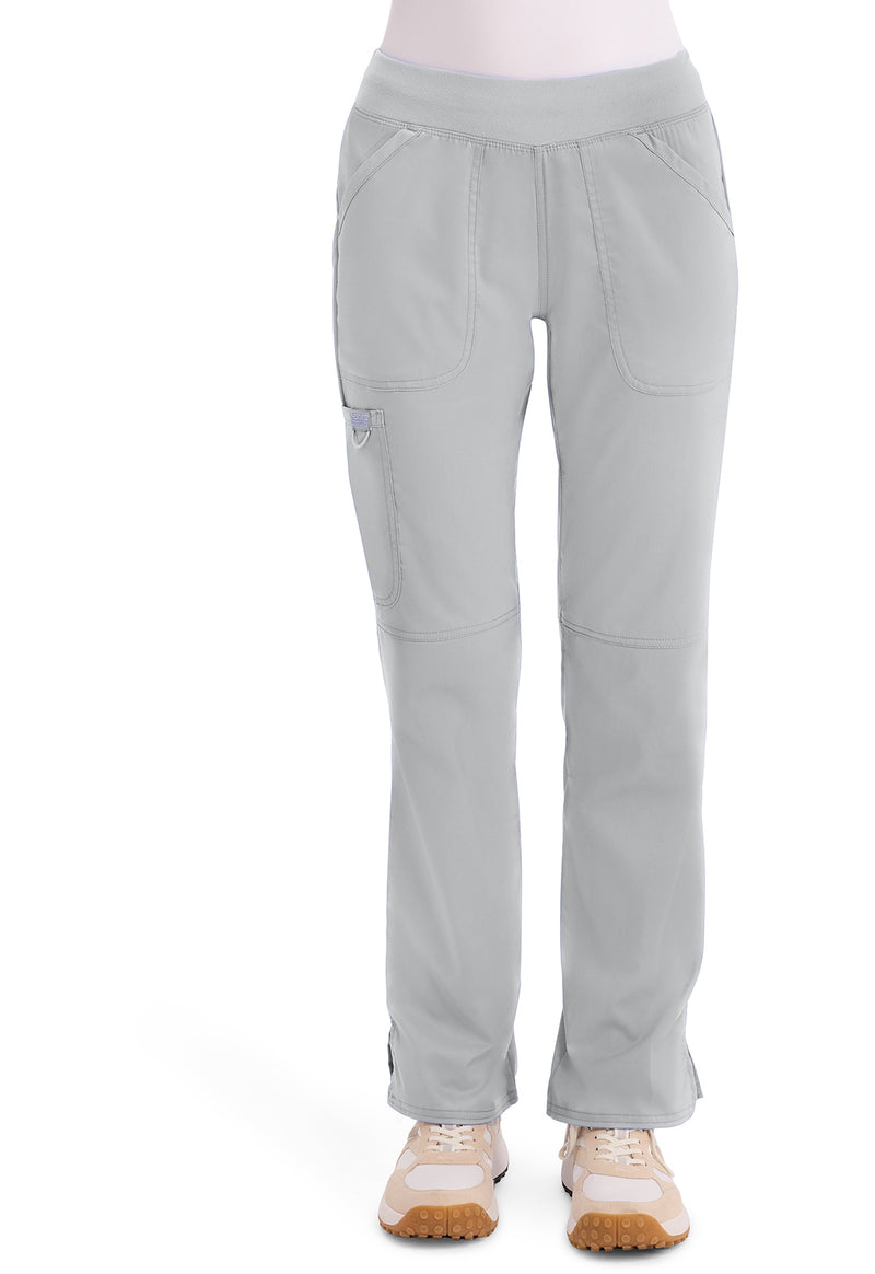 Grey - Cherokee WW Revolution Women Scrub Pants - Front View