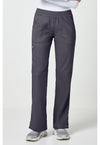 Pewter - Cherokee WW Revolution Women Scrub Pants - Front View