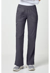 Pewter - Women's Mid Rise Straight Leg Pull-on Scrub Pants