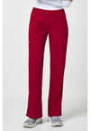 Red - Cherokee WW Revolution Women Scrub Pants - Front View