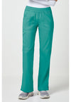 Soft Marine - Cherokee WW Revolution Women Scrub Pants - Front View