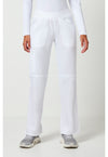 White - Cherokee WW Revolution Women Scrub Pants - Front View