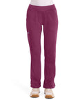 Wine - Cherokee WW Revolution Women Scrub Pants - Front View