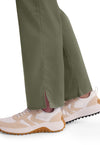 Olive - Women's Mid Rise Straight Leg Pull-on Scrub Pants – Petite (View 3)