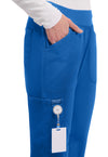 Royal - Women's Mid Rise Straight Leg Pull-on Scrub Pants – Petite (View 2)