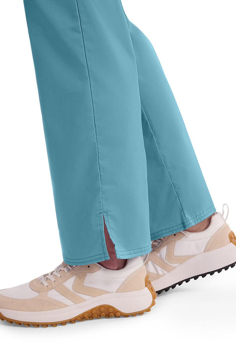 Soft Marine - Women's Mid Rise Straight Leg Pull-on Scrub Pants – Petite (View 3)