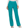 teal blue - Mid Rise Straight Leg Pull-on Pant