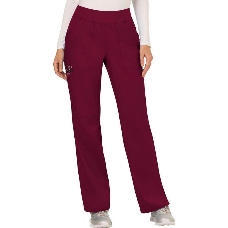 wine - Mid Rise Straight Leg Pull-on Pant