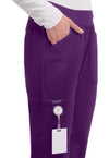 Eggplant - Women's Mid Rise Straight Leg Pull-on Scrub Pants – Tall (View 2)