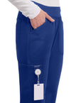 Galaxy Blue - Women's Mid Rise Straight Leg Pull-on Scrub Pants – Tall (View 2)
