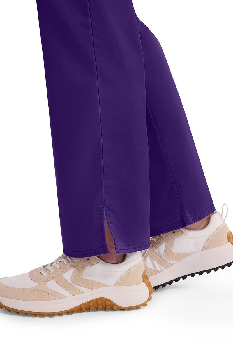Grape - Women's Mid Rise Straight Leg Pull-on Scrub Pants – Tall (View 3)