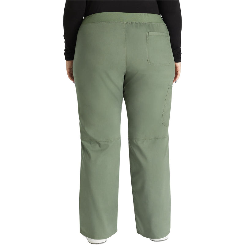 olive - Mid Rise Straight Leg Pull-on Pant