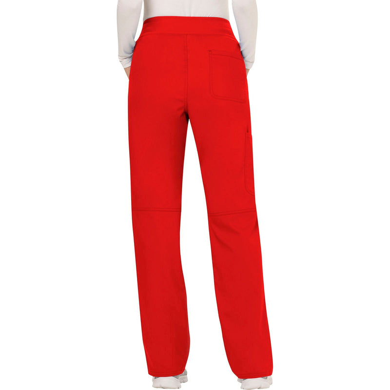 red - Mid Rise Straight Leg Pull-on Pant