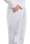White - Women's Mid Rise Straight Leg Pull-on Scrub Pants – Tall (View 2)