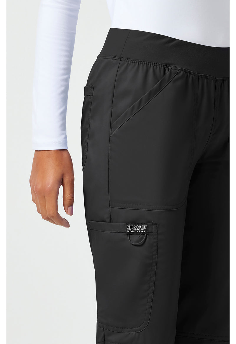 Black - Cherokee Cherokee WW Revolution Women's Scrub Pants - Detail 3 View