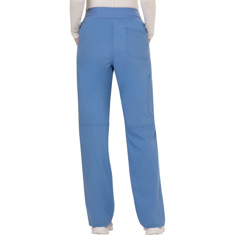 ciel blue - Mid Rise Straight Leg Pull-on Pant