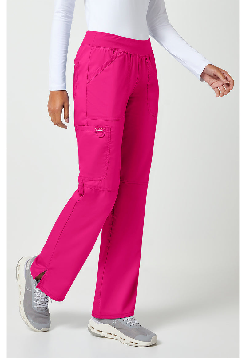 Electric Pink - Cherokee Cherokee WW Revolution Women's Scrub Pants - Right Side View