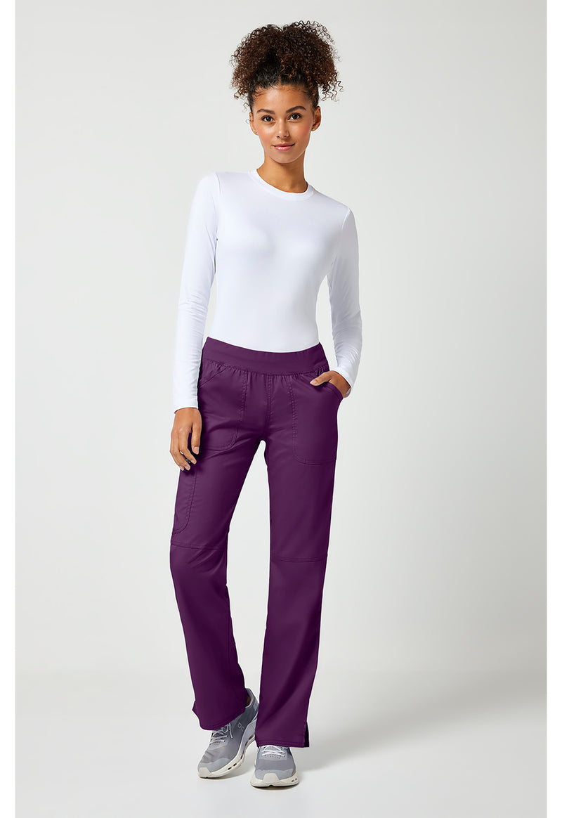 Eggplant - Cherokee Cherokee WW Revolution Women's Scrub Pants - Detail 1 View