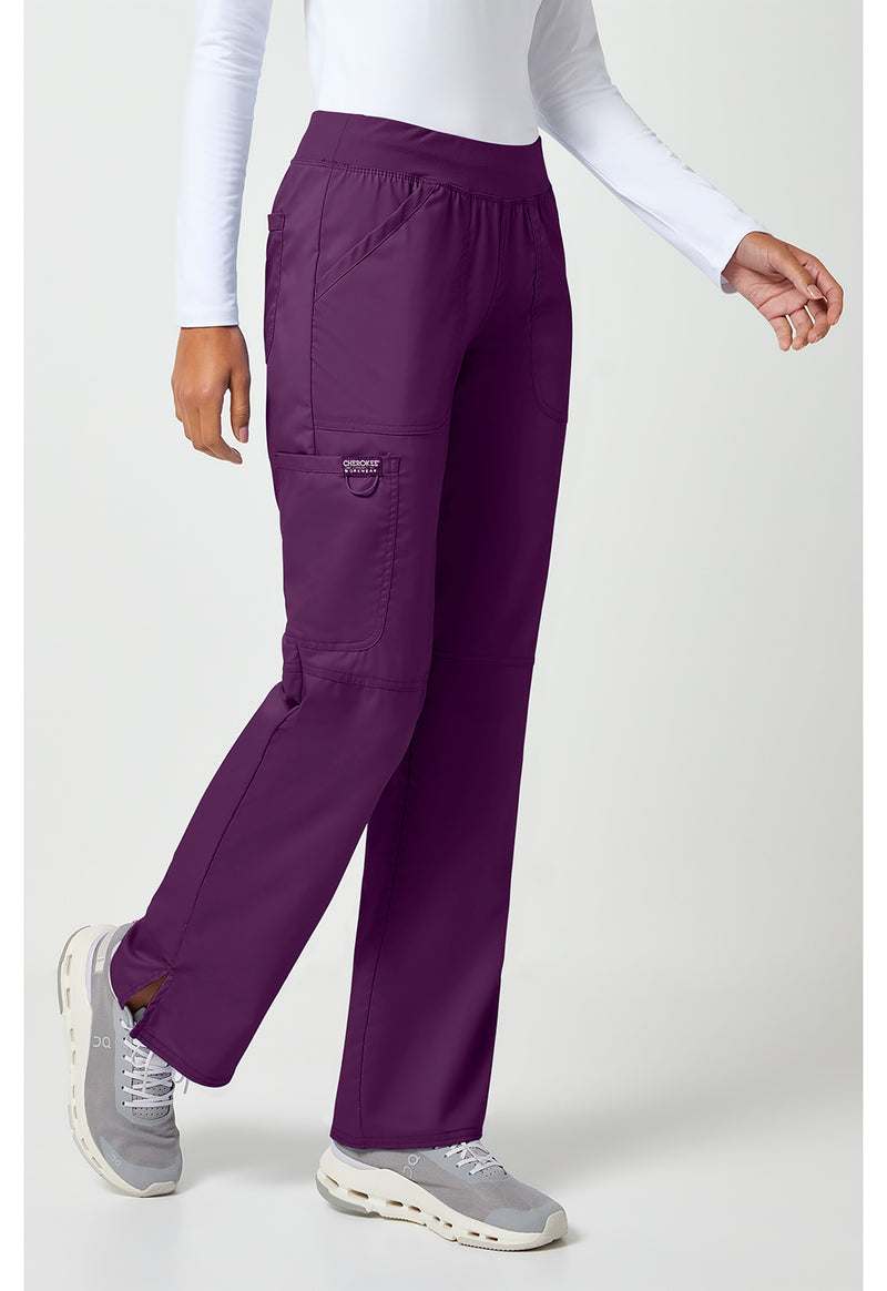 Eggplant - Cherokee Cherokee WW Revolution Women's Scrub Pants - Right Side View