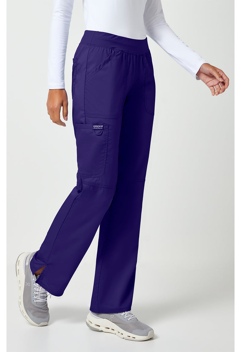 Grape - Cherokee Cherokee WW Revolution Women's Scrub Pants - Right Side View