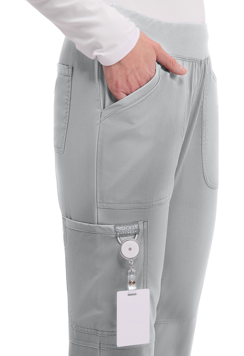 Grey - Cherokee Cherokee WW Revolution Women's Scrub Pants - Detail 2 View