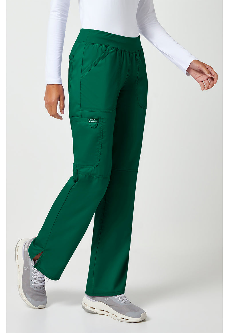 Hunter Green - Cherokee Cherokee WW Revolution Women's Scrub Pants - Right Side View