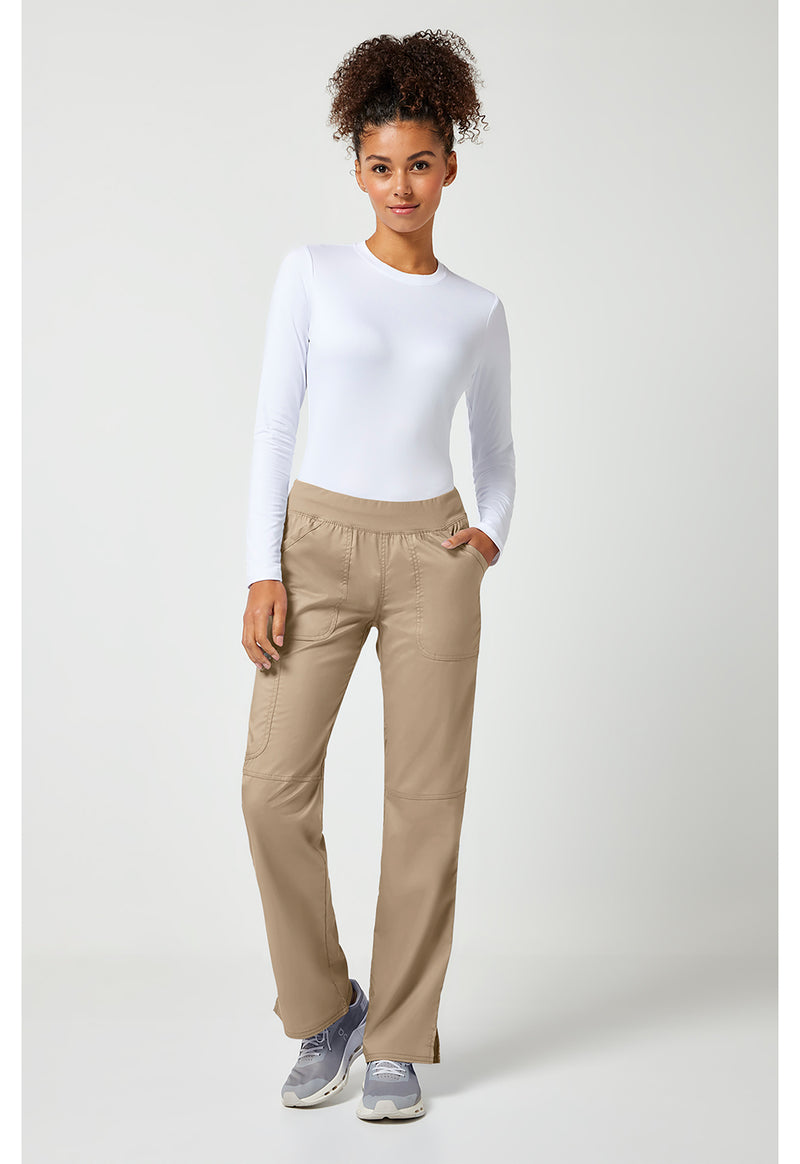 Khaki - Cherokee Cherokee WW Revolution Women's Scrub Pants - Detail 1 View