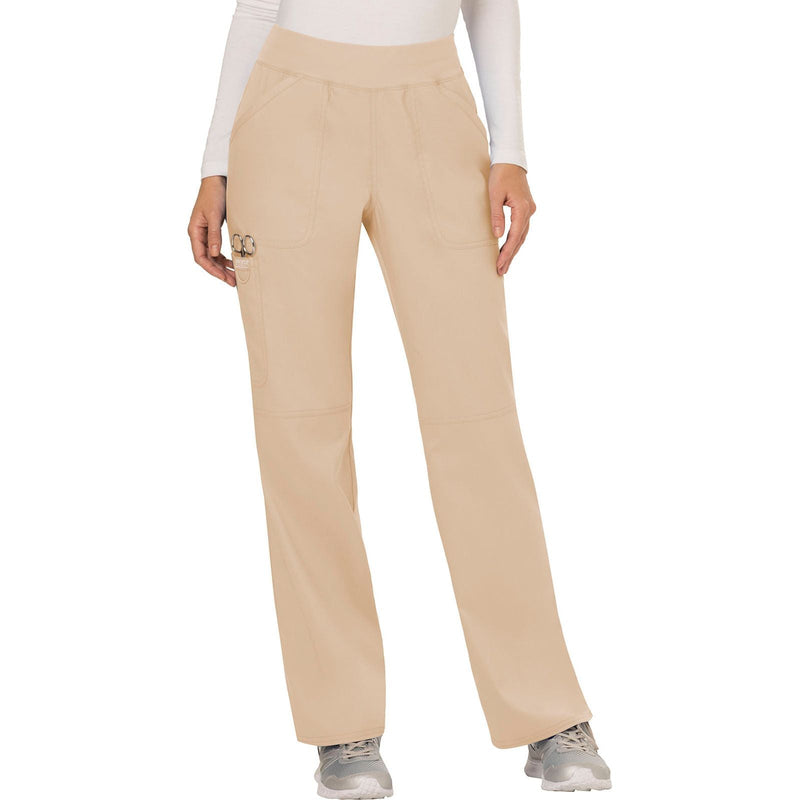 khaki - Mid Rise Straight Leg Pull-on Pant