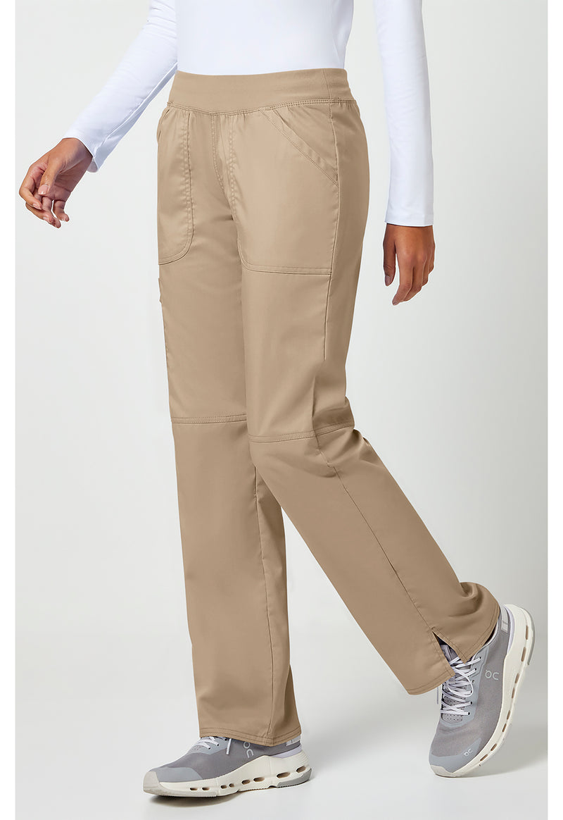 Khaki - Cherokee Cherokee WW Revolution Women's Scrub Pants - Left Side View
