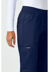 Navy - Cherokee Cherokee WW Revolution Women's Scrub Pants - Detail 3 View