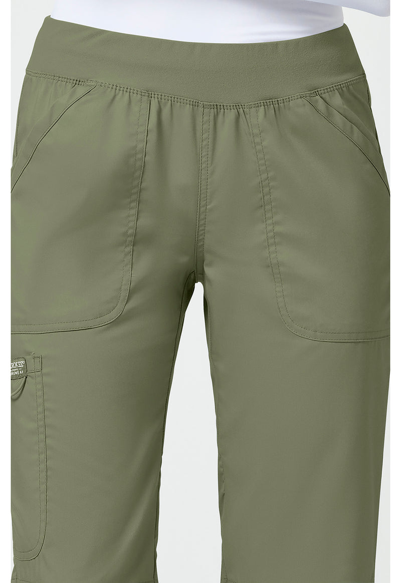 Olive - Cherokee Cherokee WW Revolution Women's Scrub Pants - Detail 2 View