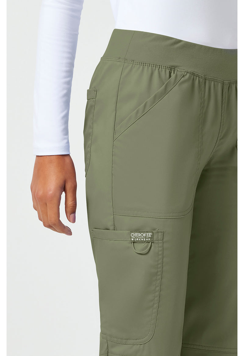 Olive - Cherokee Cherokee WW Revolution Women's Scrub Pants - Detail 3 View