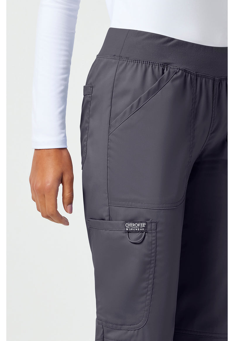 Pewter - Cherokee Cherokee WW Revolution Women's Scrub Pants - Detail 3 View