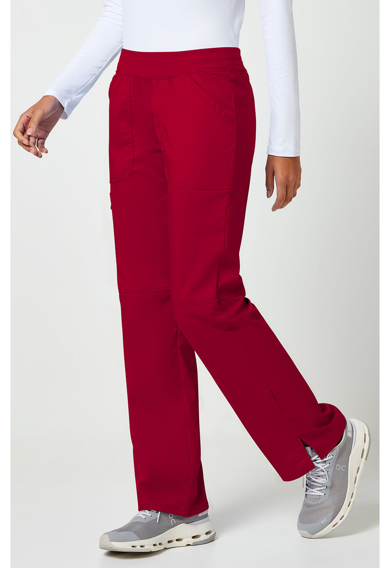 Red - Cherokee Cherokee WW Revolution Women's Scrub Pants - Left Side View
