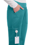 Teal Blue - Cherokee Cherokee WW Revolution Women's Scrub Pants - Detail 2 View