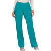 teal blue - Mid Rise Straight Leg Pull-on Pant