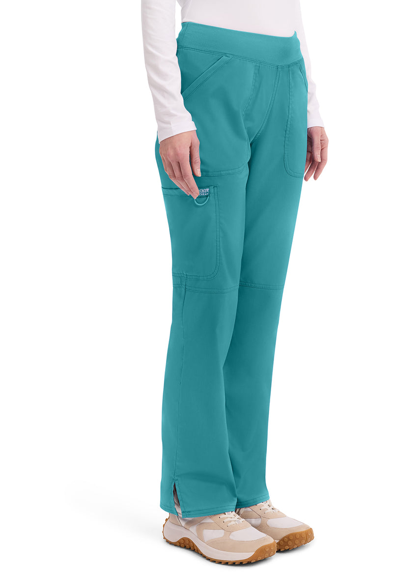 Teal Blue - Cherokee Cherokee WW Revolution Women's Scrub Pants - Right Side View
