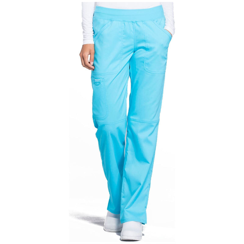 turquoise - Mid Rise Straight Leg Pull-on Pant